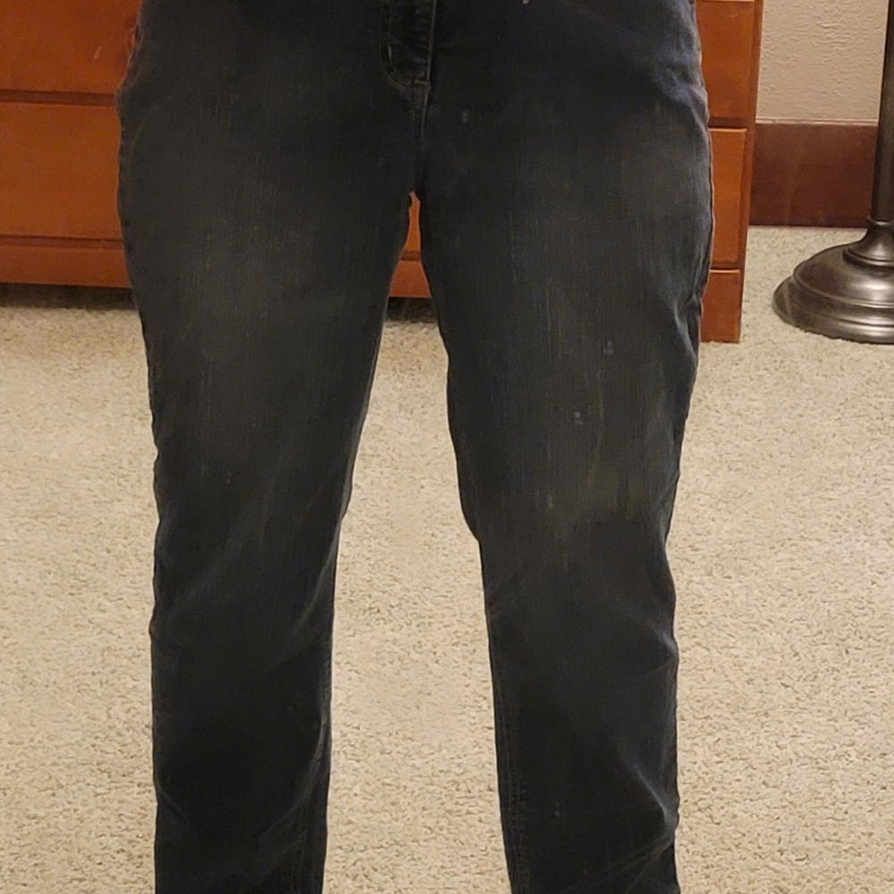 Just My Size Women's Straight Leg Jeans - Dark Blue